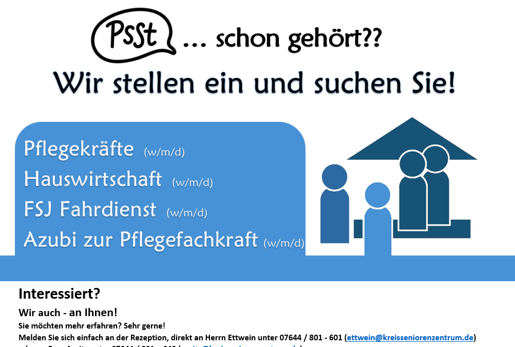 Wir suchen …